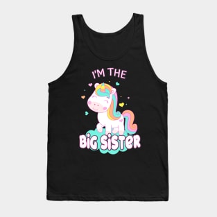 I'm The Big Sister Unicorn Siblings Sisters Tank Top